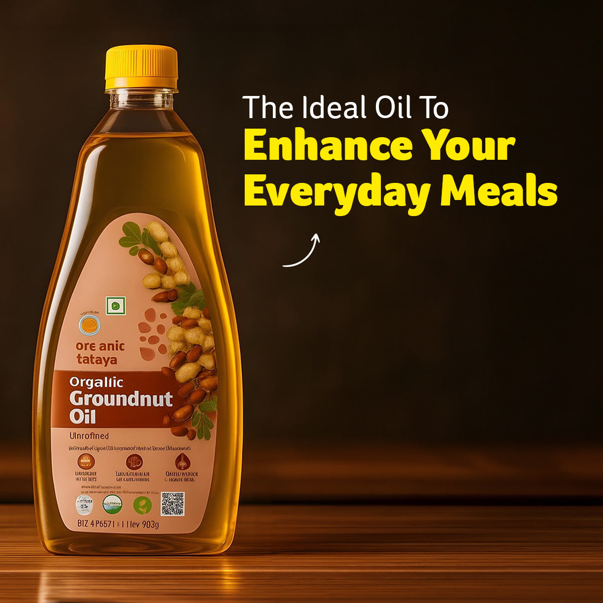 Organic Cold Pressed Groundnut Oil