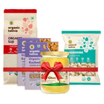Mithai Master Pack - A2 Cow Ghee – 500ml, Organic Almonds – 250gx2, Suji – 1kg & Makhana – 200g
