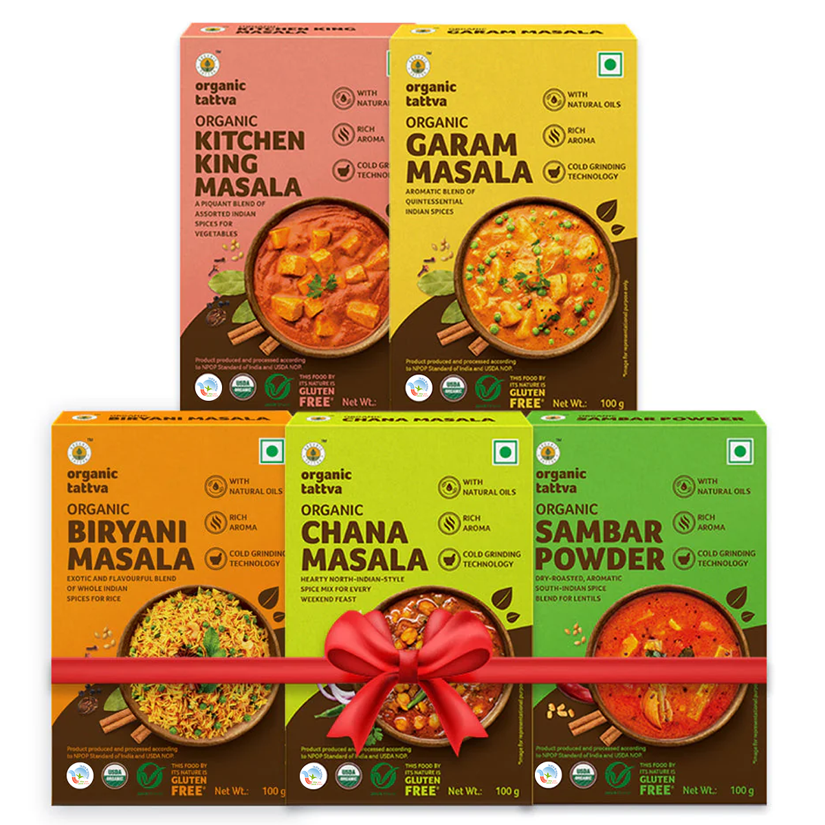 Masalas Combo - Garam masala, Chana masala, Sambar masala, Biryani Masala, Kitchen King masala