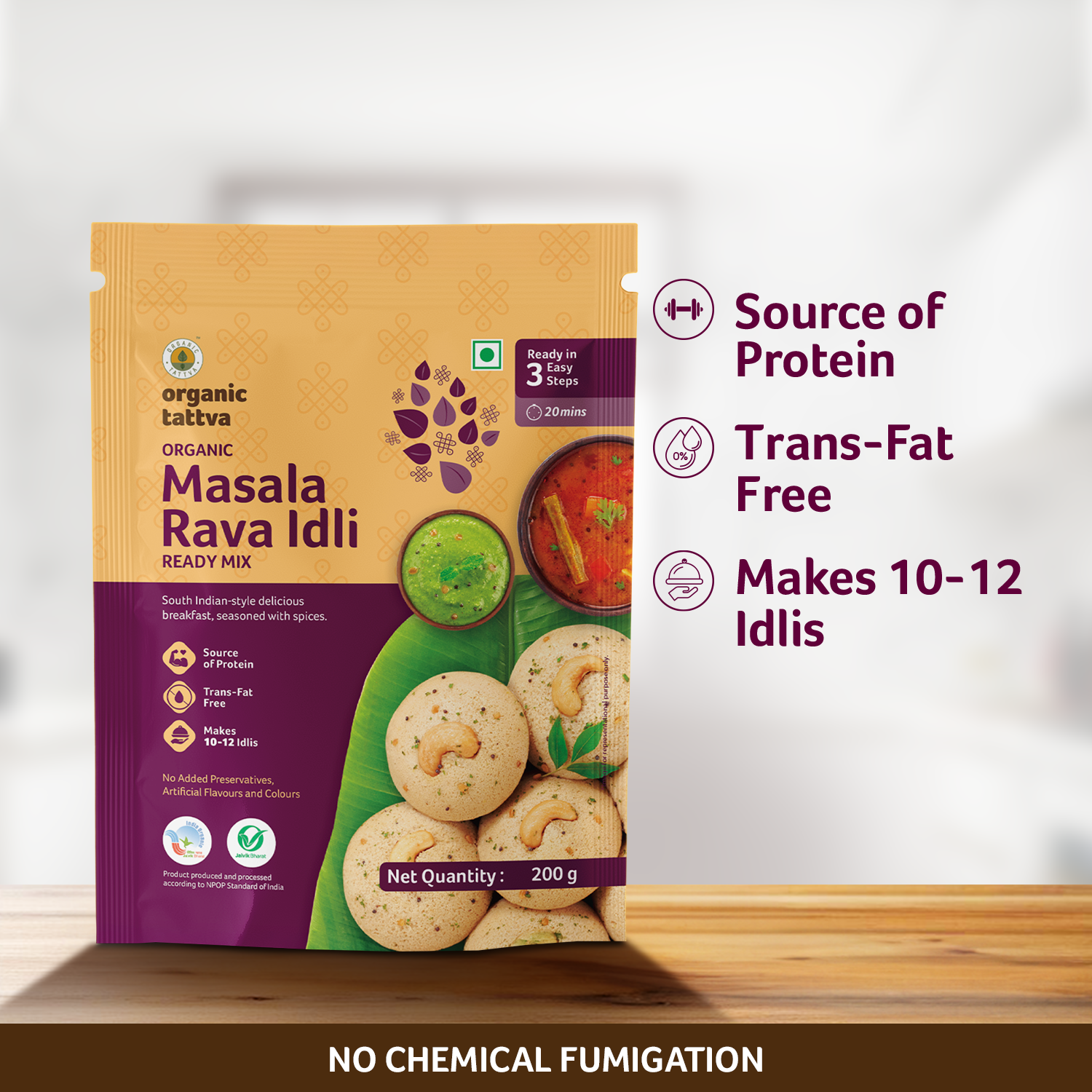 Organic Masala Rava Idli Ready Mix