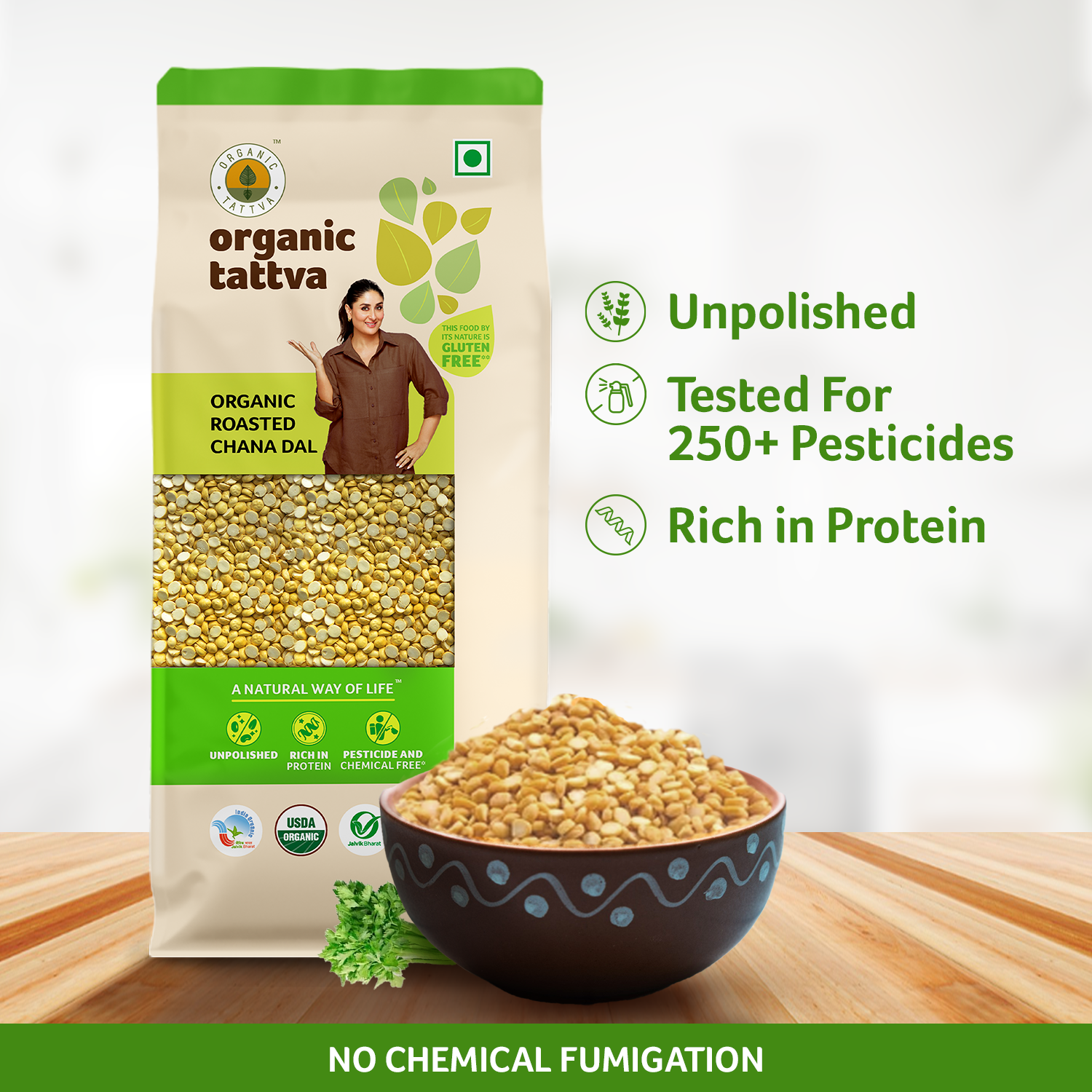 Organic Roasted Chana Dal