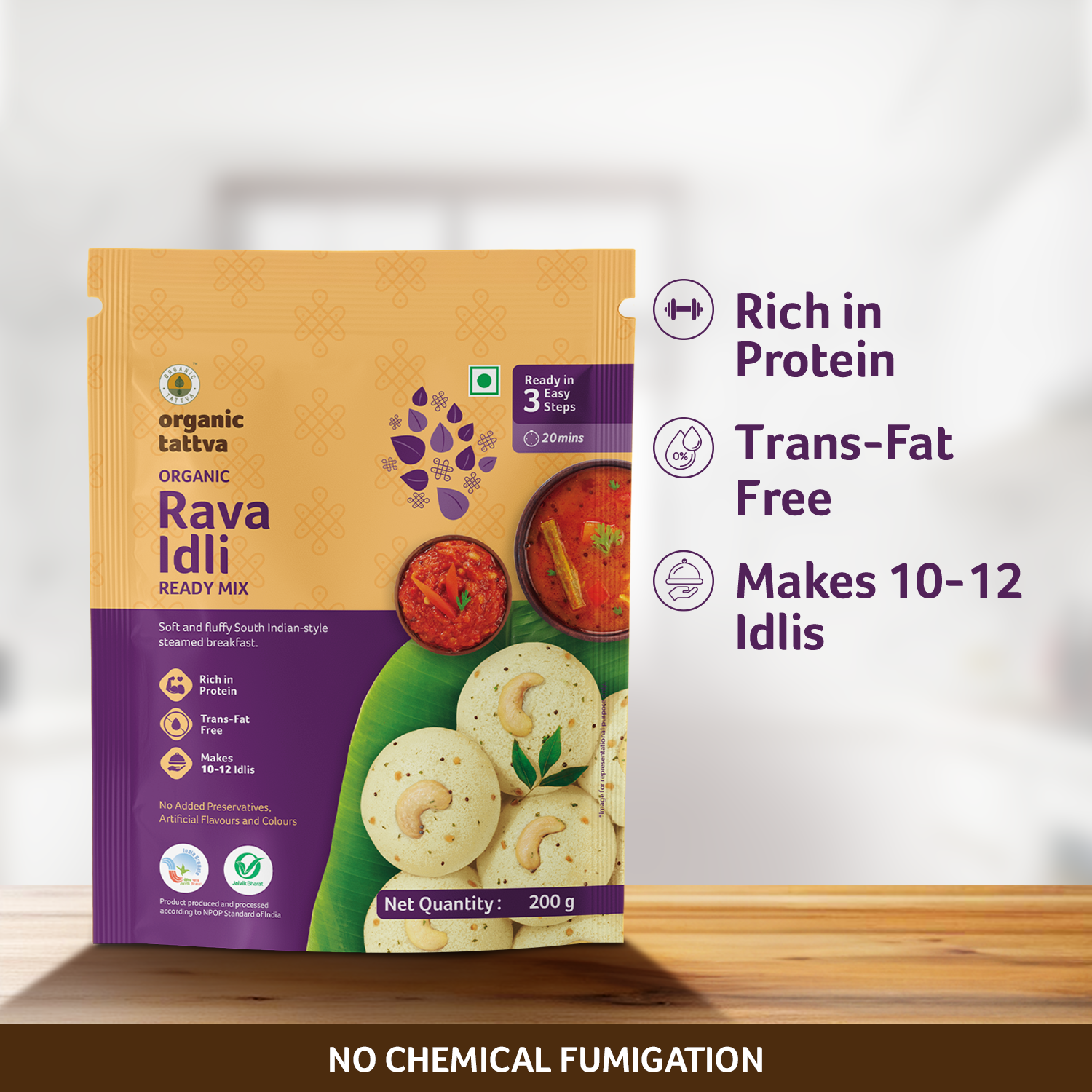 Organic Rava Idli Ready Mix