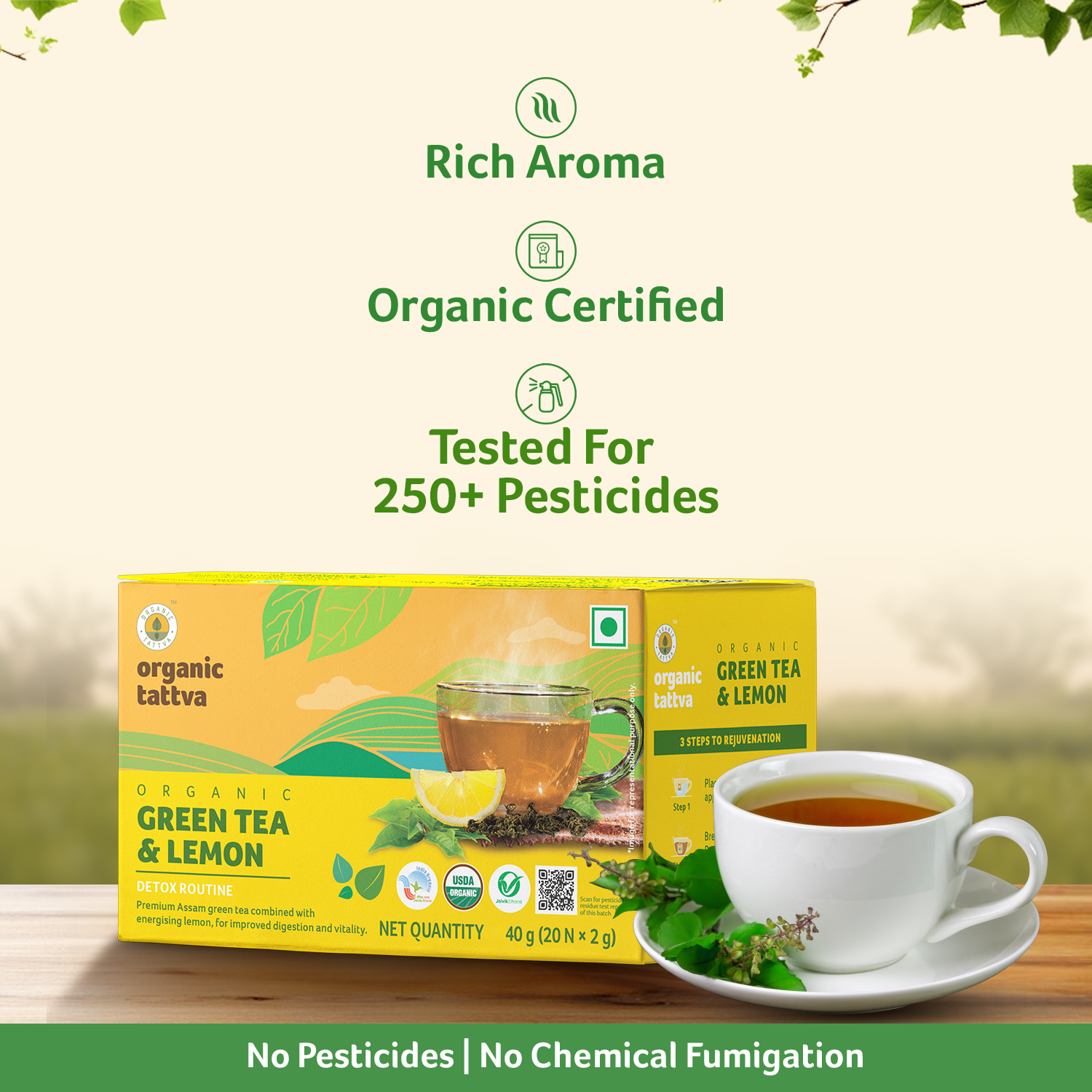 Organic Green Tea & Lemon