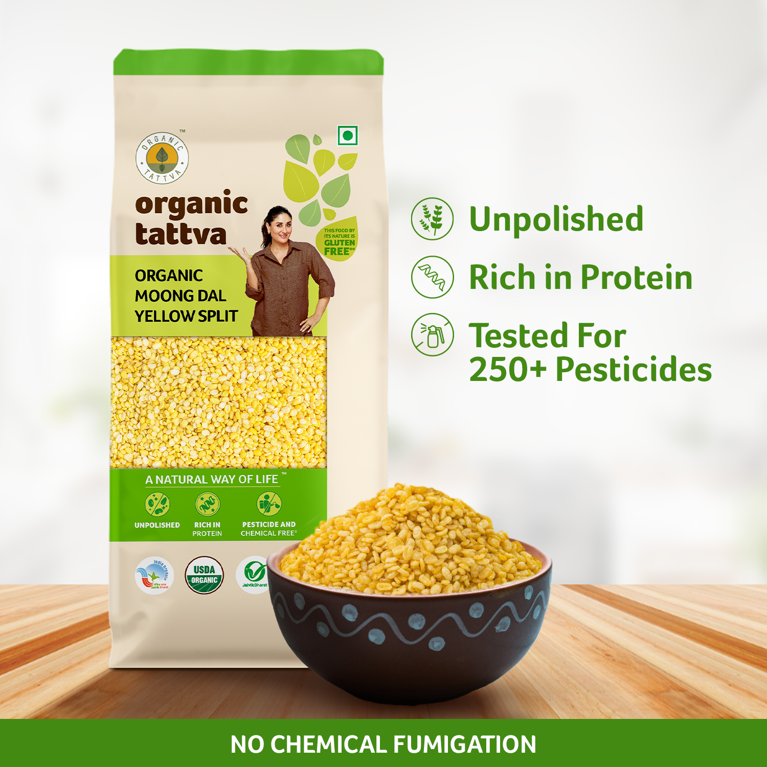 Organic Moong Dal Yellow Split