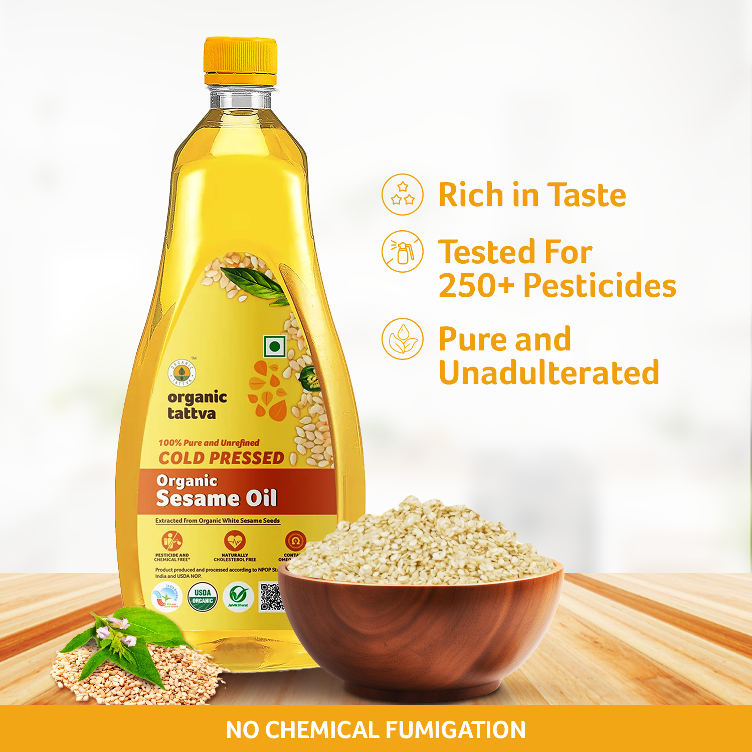 Organic Cold Pressed Sesame Oil