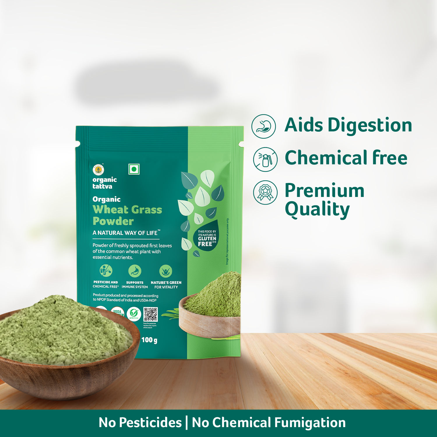 Buy Organic Wheat Grass Powder