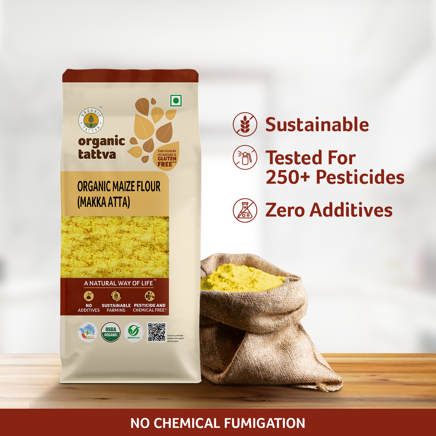 Organic Maize Flour (Makka Atta)