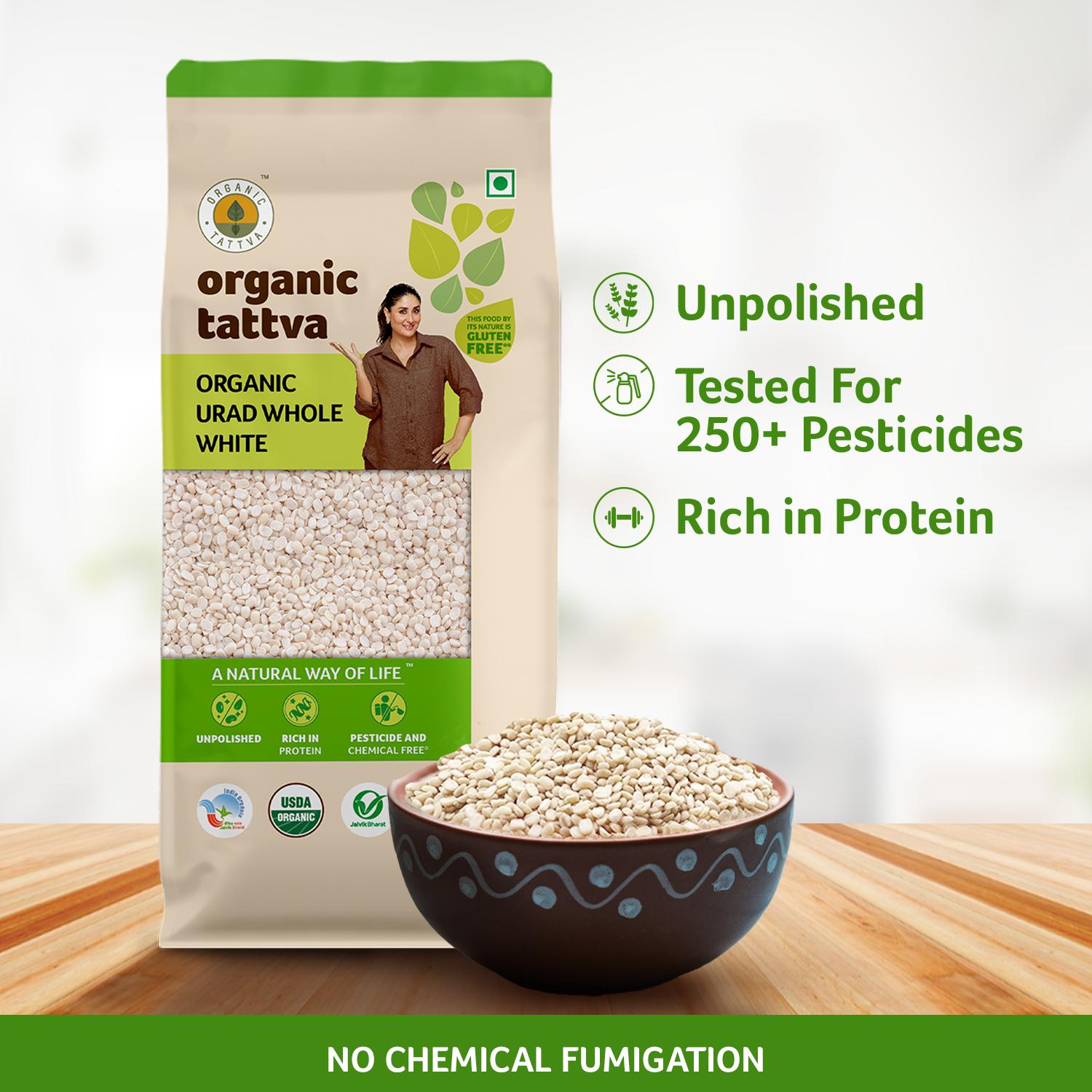 Organic Urad Dal Whole White