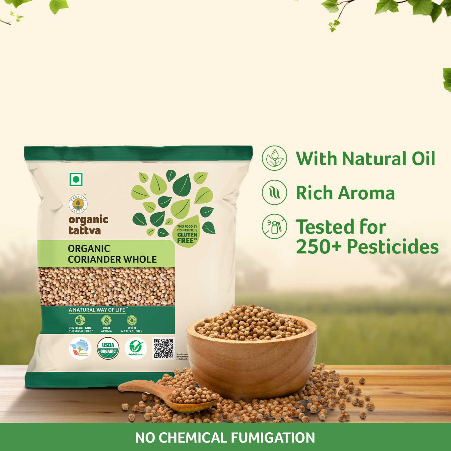 Organic Coriander Whole