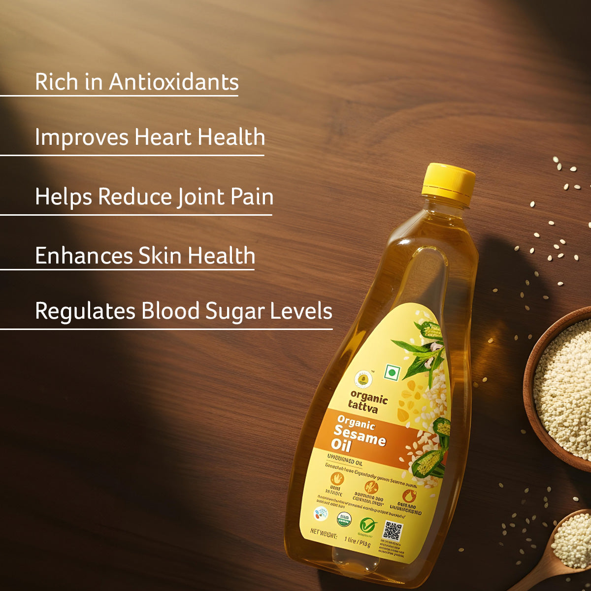 Organic Cold Pressed Sesame Oil