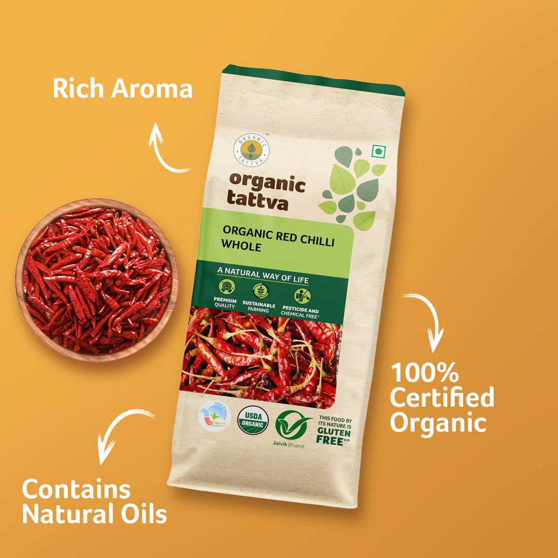 Organic Red Chilli Whole