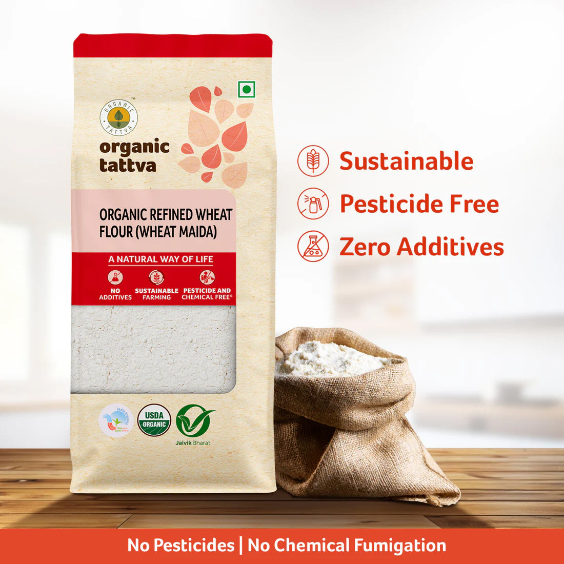 Organic Refined Wheat Flour (Wheat Maida)