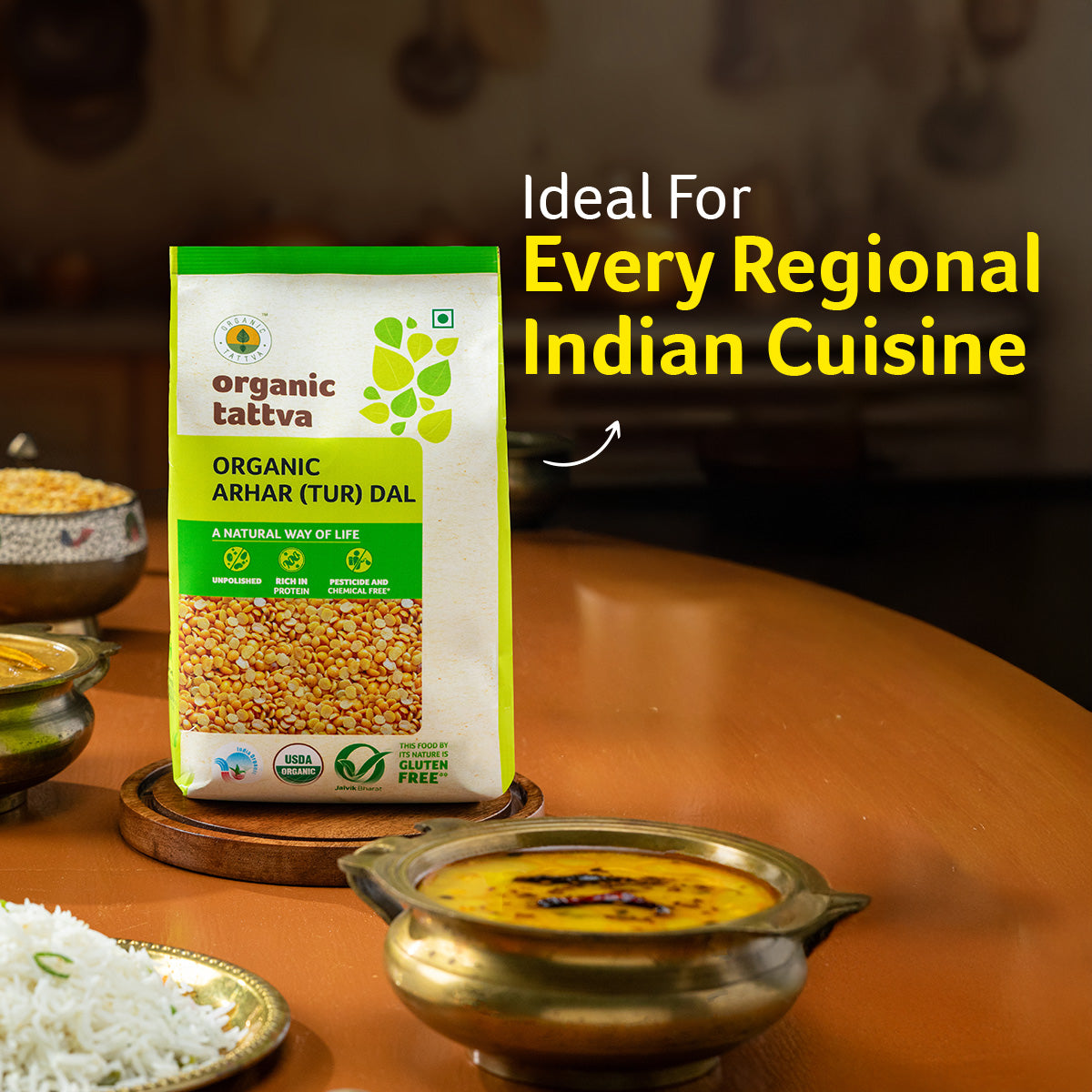 Organic Arhar (Tur) Dal