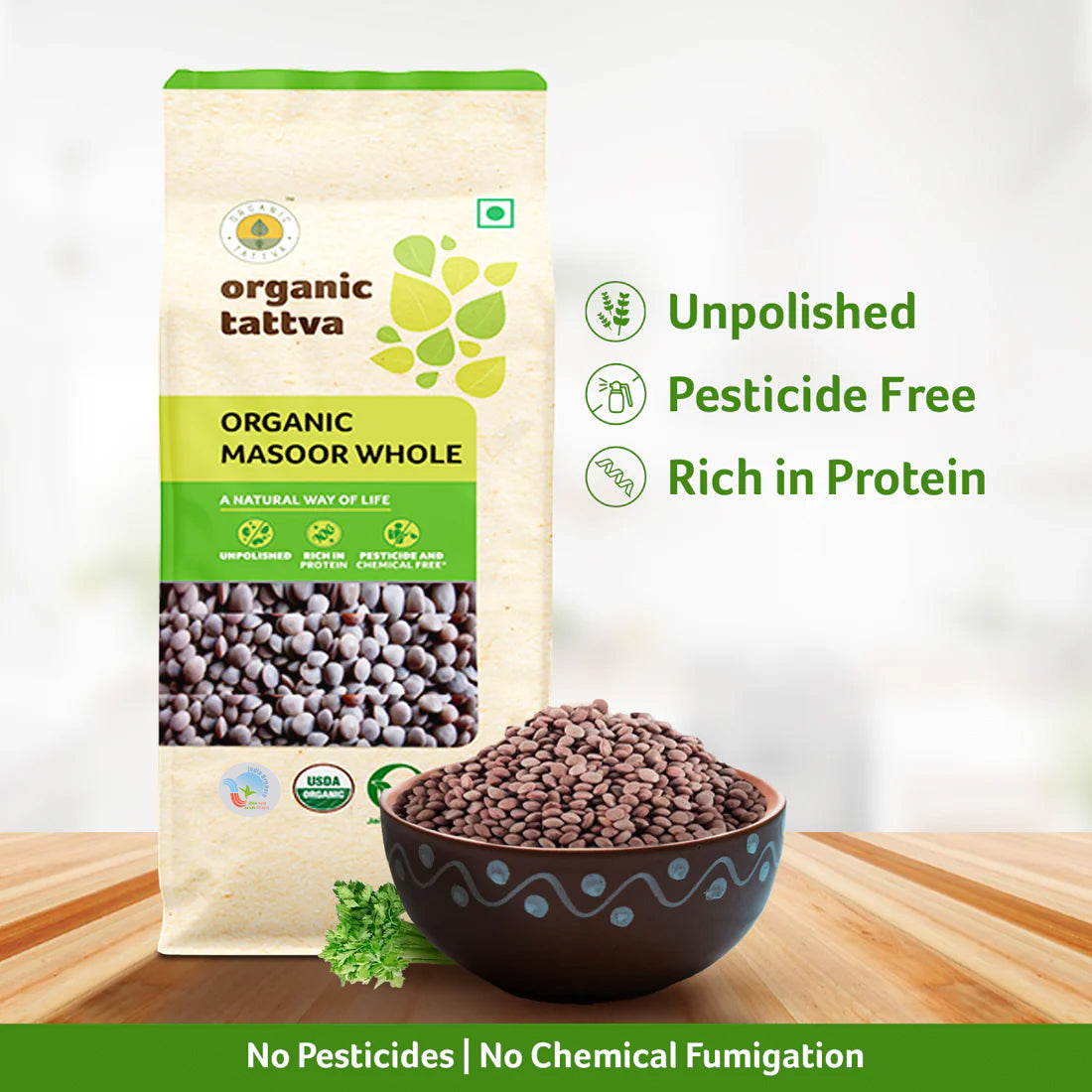 Organic Masoor Whole