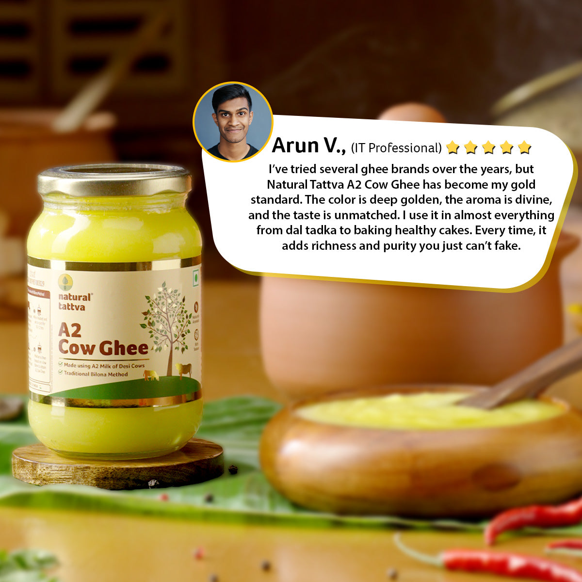 NATURAL TATTVA A2 Cow Ghee