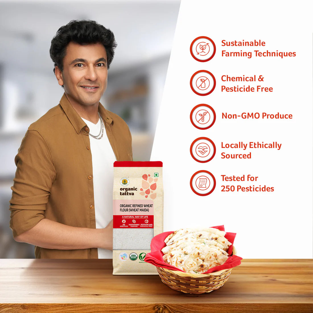 Organic Refined Wheat Flour (Wheat Maida)