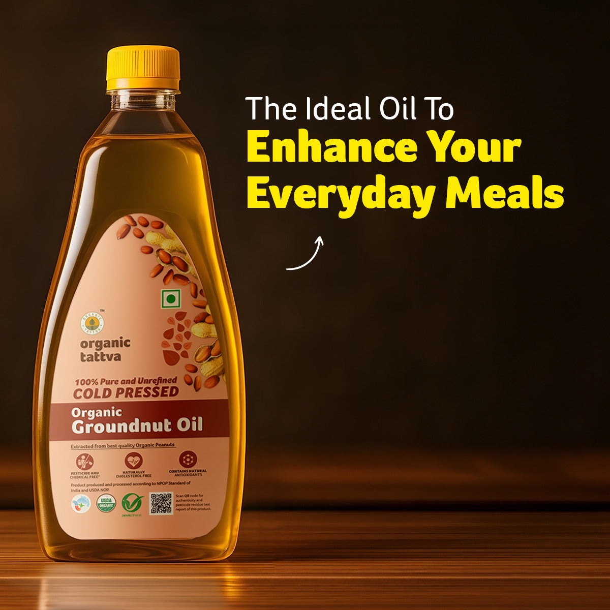 Organic Cold Pressed Groundnut Oil