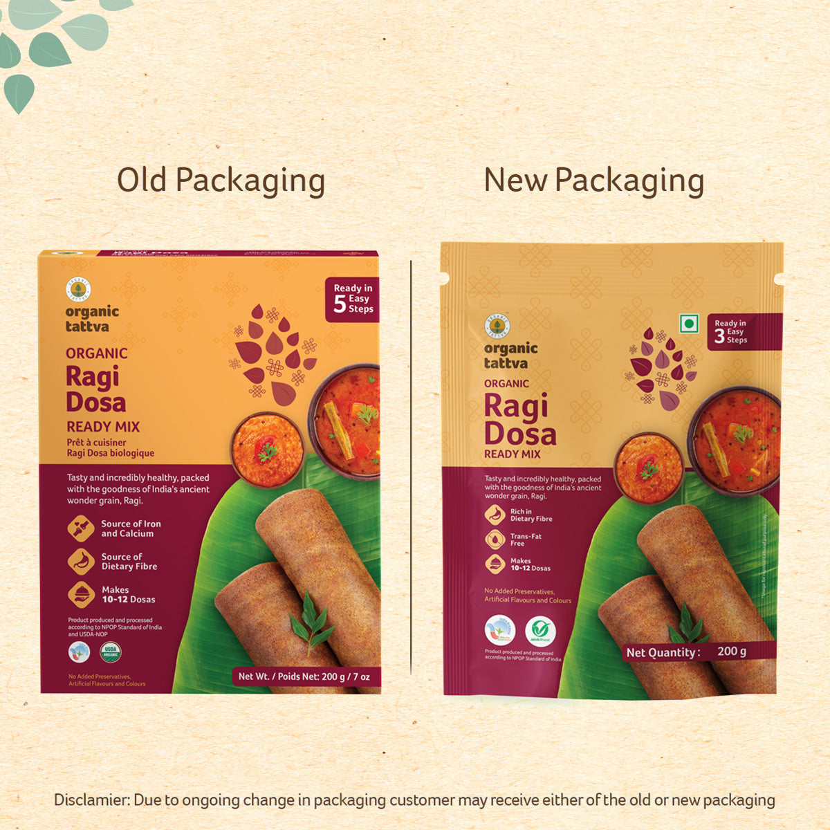 Organic Ragi Dosa Ready Mix