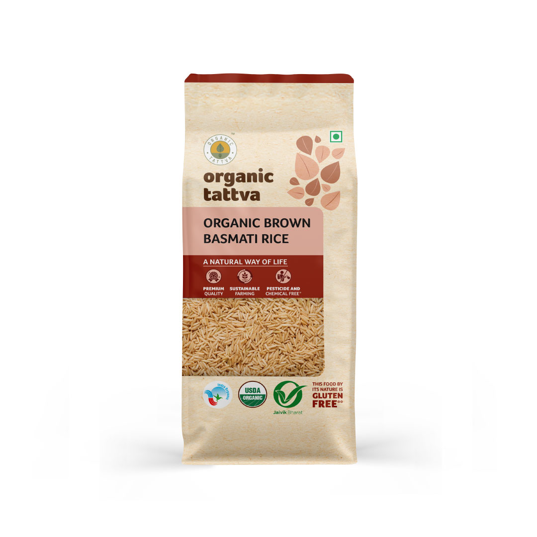 Organic Gluten Free Brown Basmati Unpolished Rice | All Natural ...