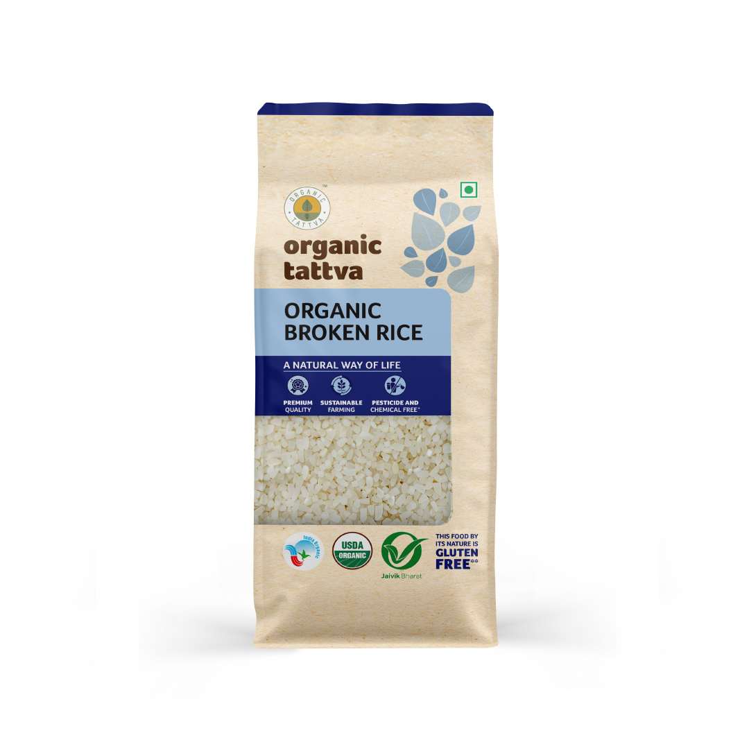 Not Natural Rice Organic Broken Rice- 1KG | 100% Vegan, Gluten Free and NO Preservatives ...