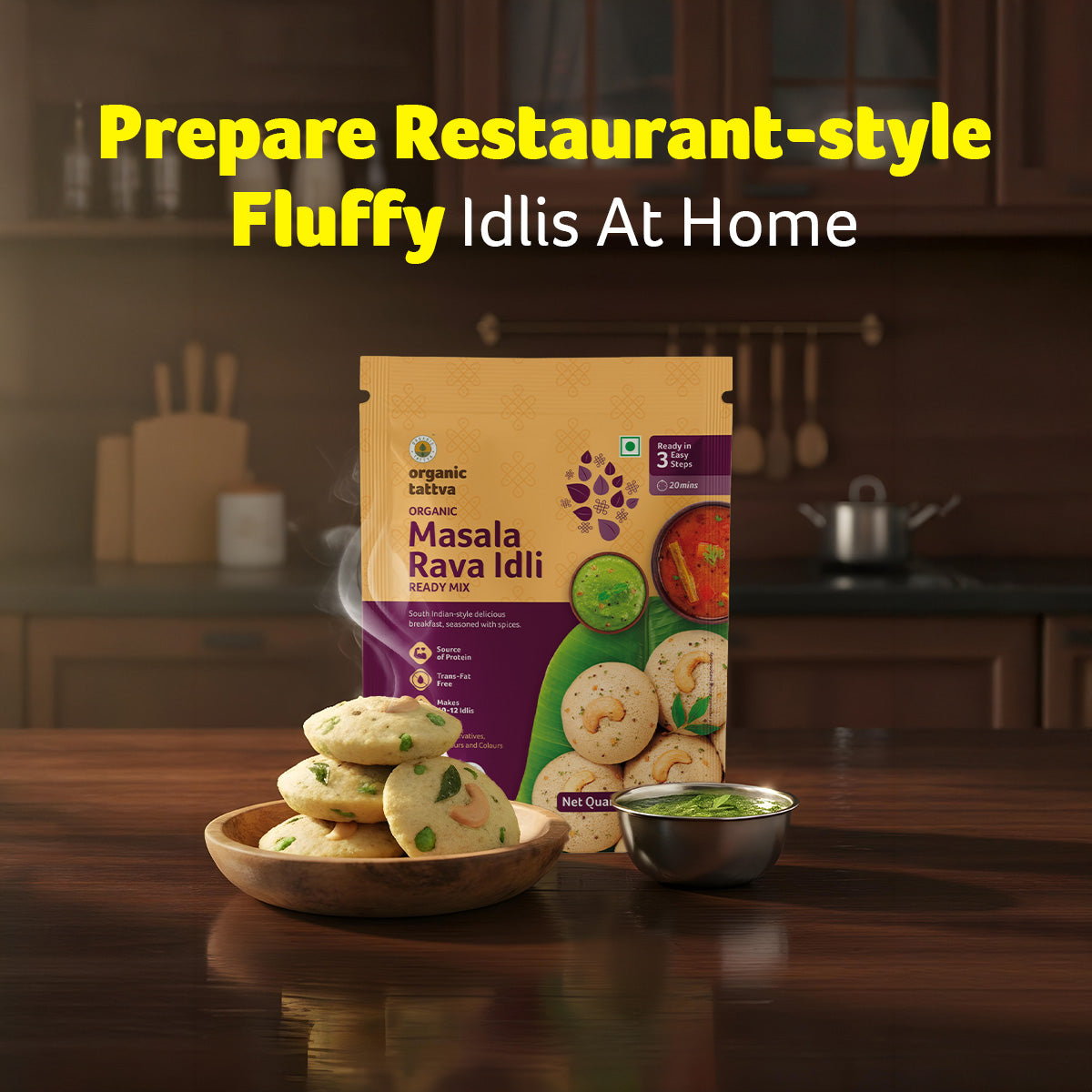 Organic Masala Rava Idli Ready Mix