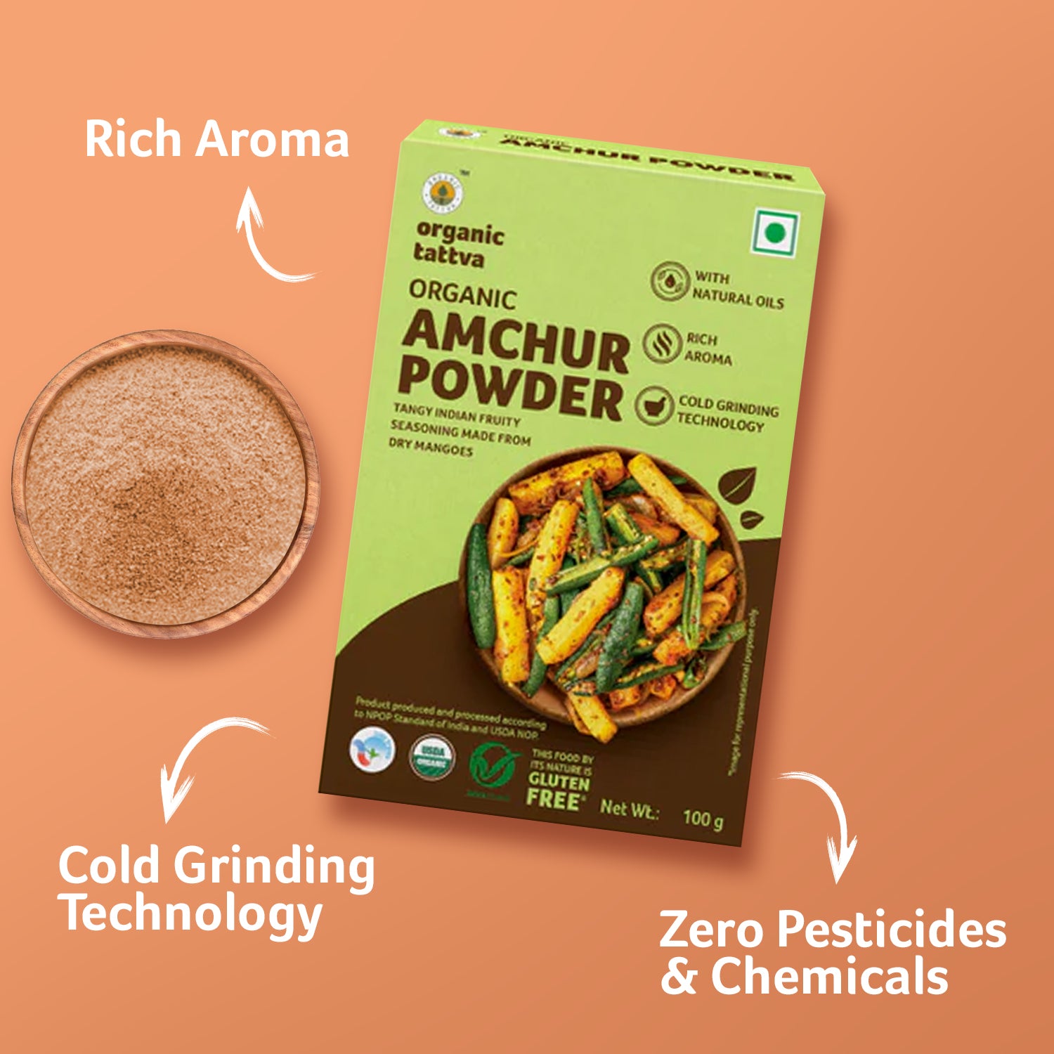 Organic Amchur (Dry Mango) Powder