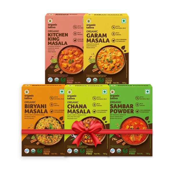 Masalas Combo - Garam masala, Chana masala, Sambar masala, Biryani Masala, Kitchen King masala