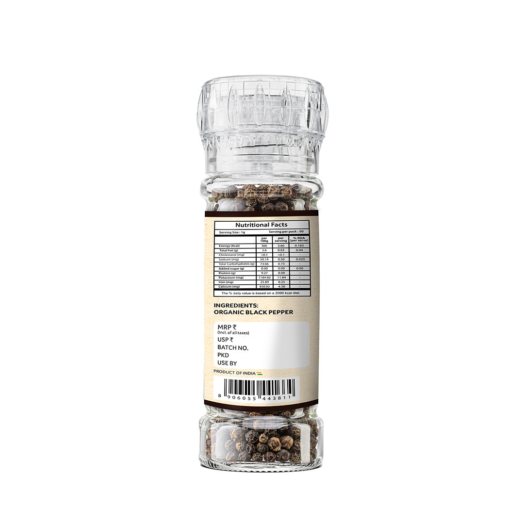 Organic Black Pepper Grinder