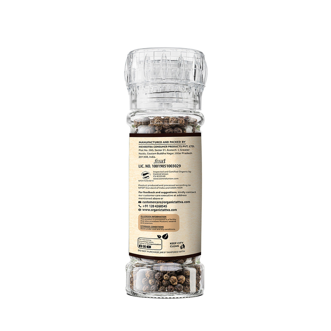 Organic Black Pepper Grinder