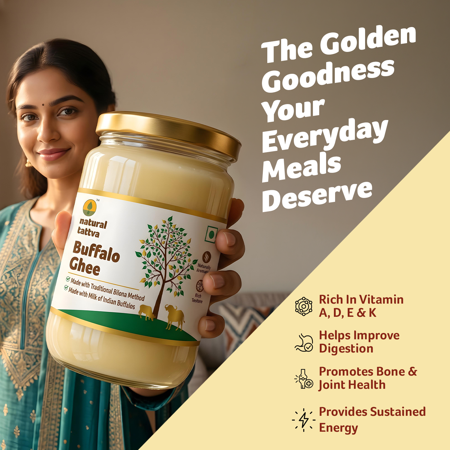 Natural Tattva Buffalo Ghee