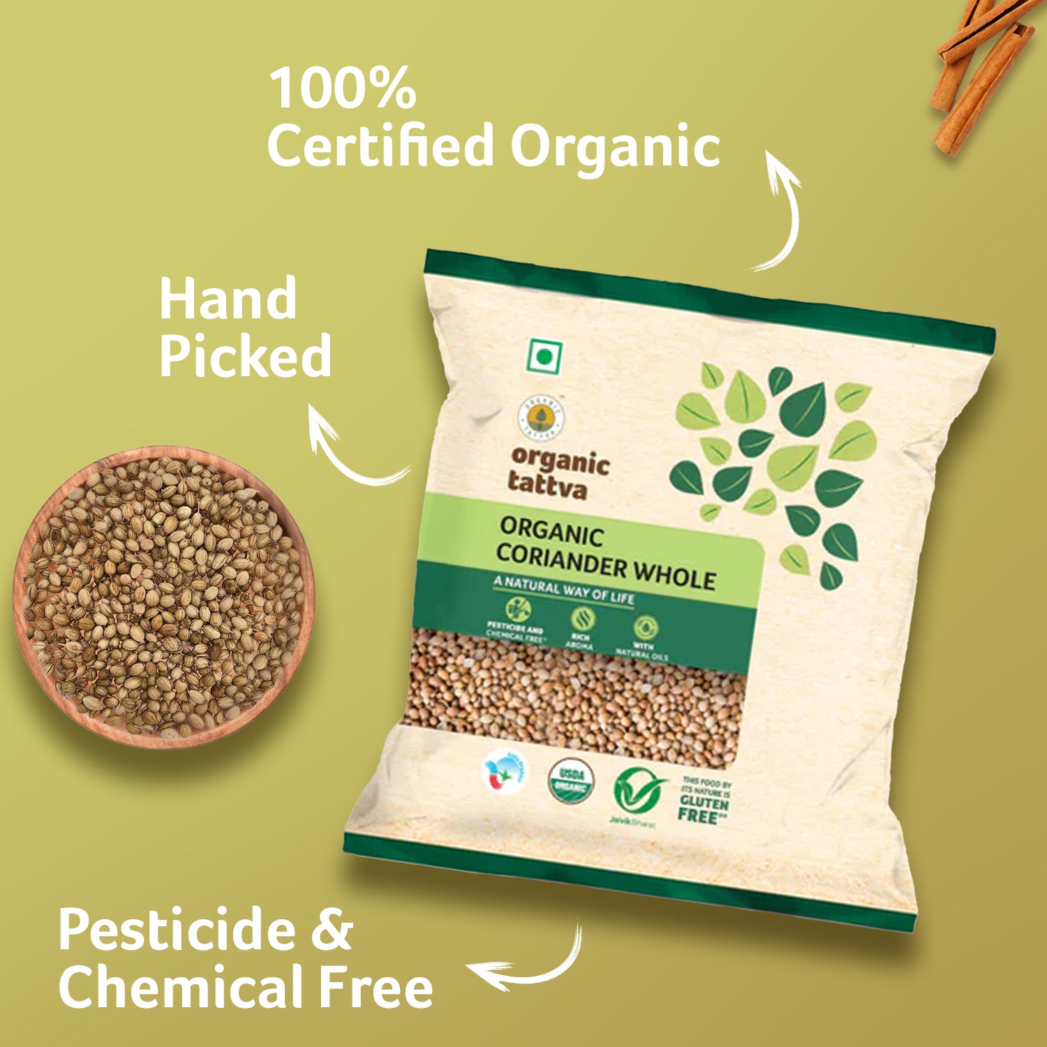 Organic Coriander Whole