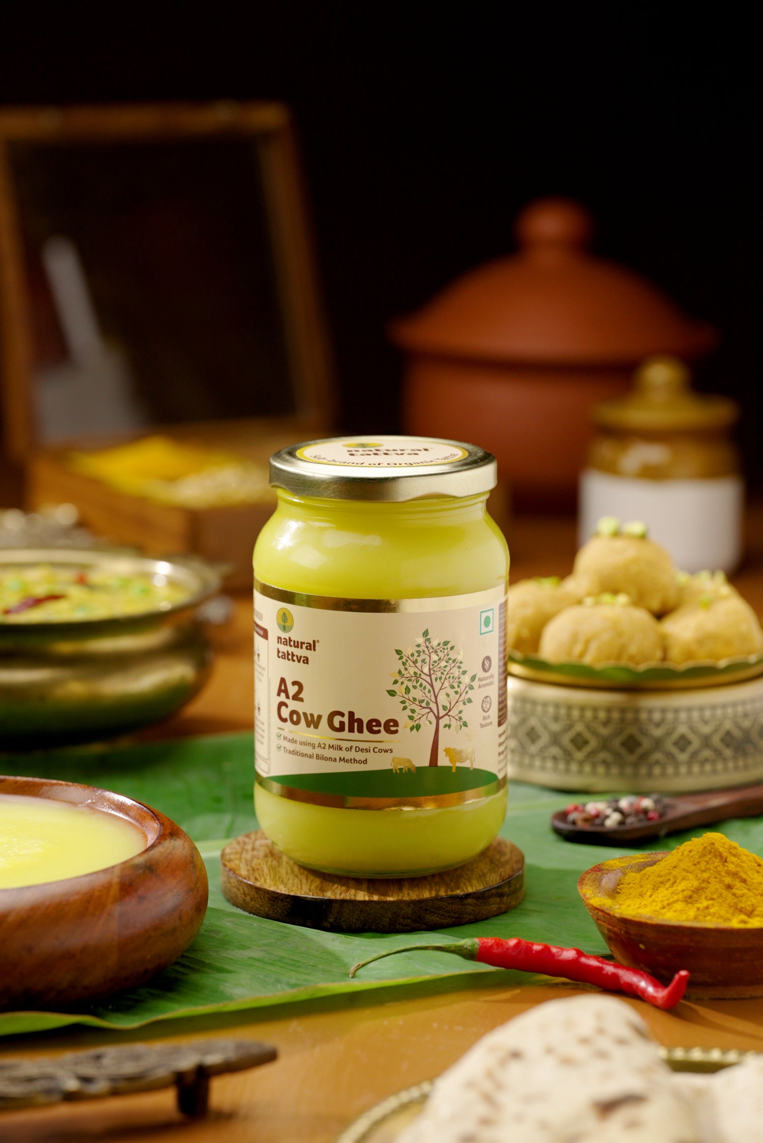 Sattvik Essentials Combo Pack - Amaranth flour, A2 Cow Ghee and Jaggery powder