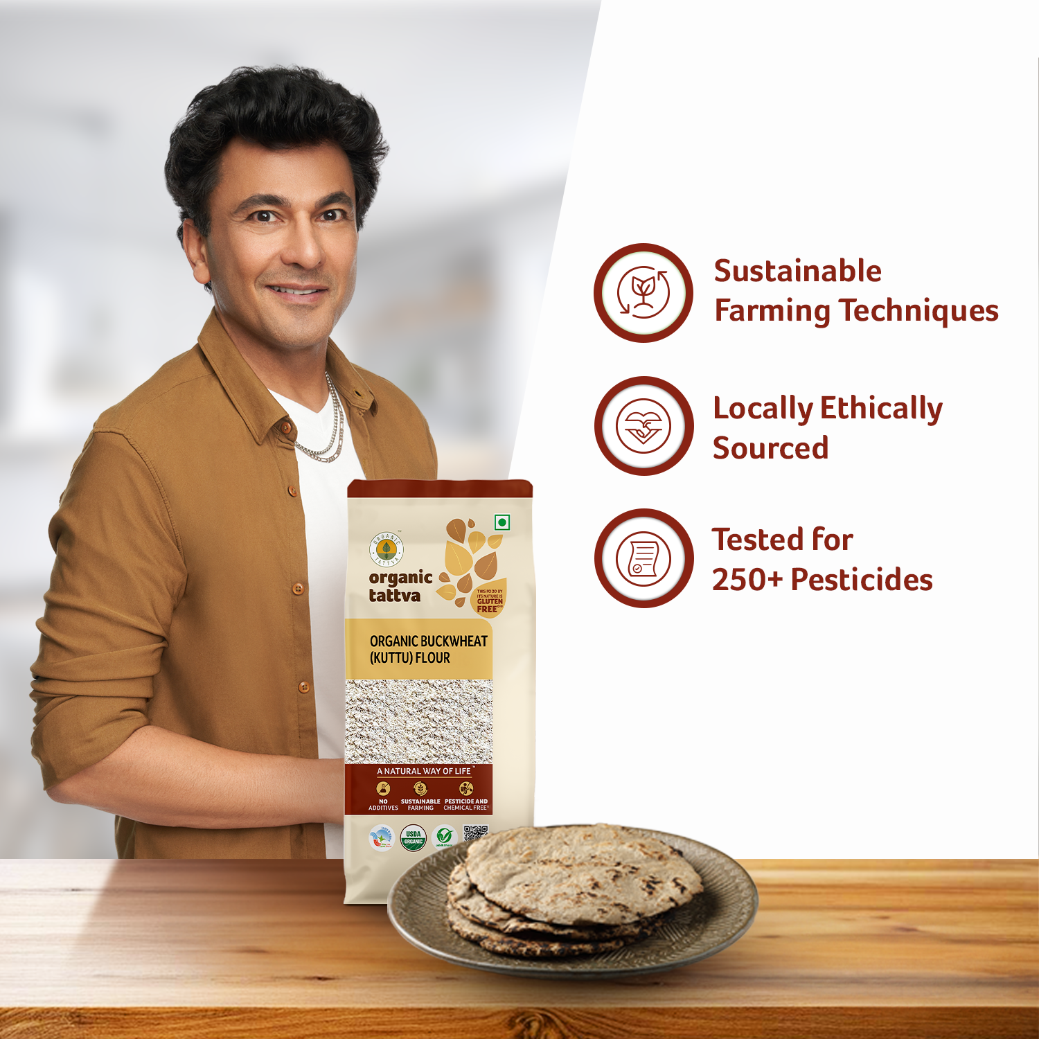 Organic Buckwheat (Kuttu) Flour