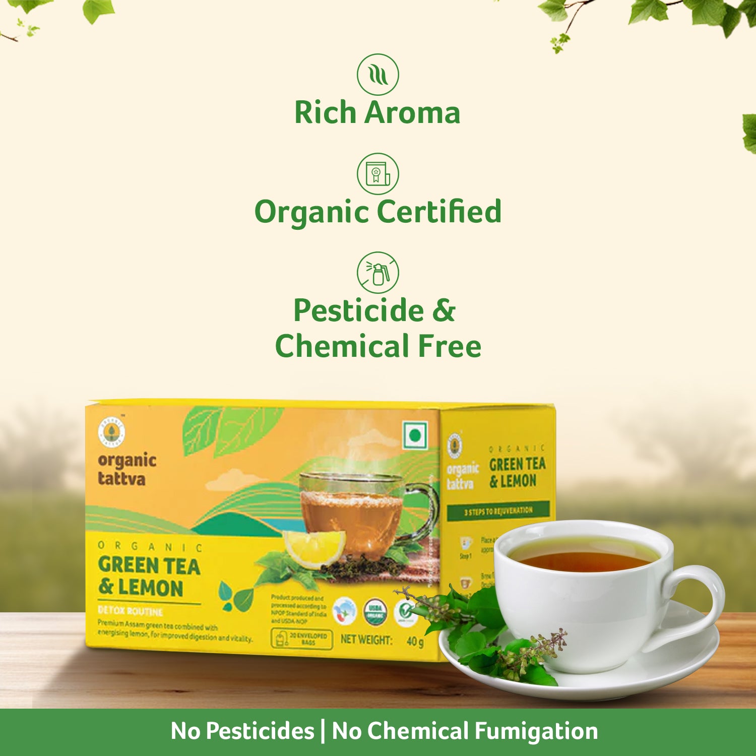 Organic Green Tea & Lemon