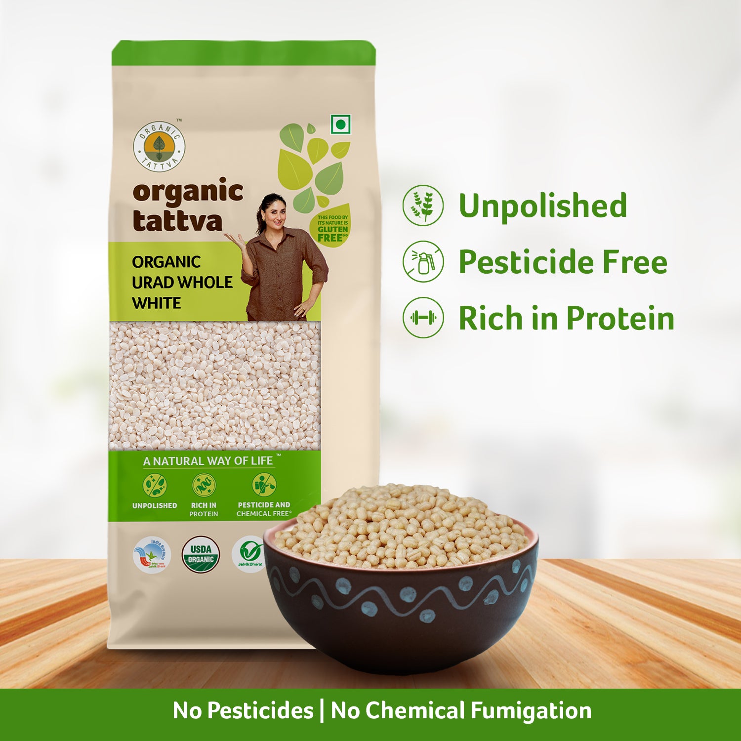 Organic Urad Dal Whole White