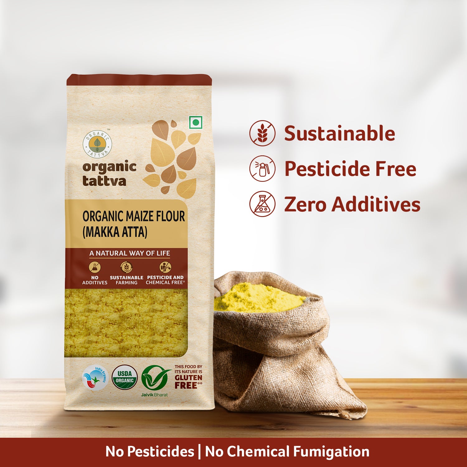 Organic Maize Flour (Makka Atta)