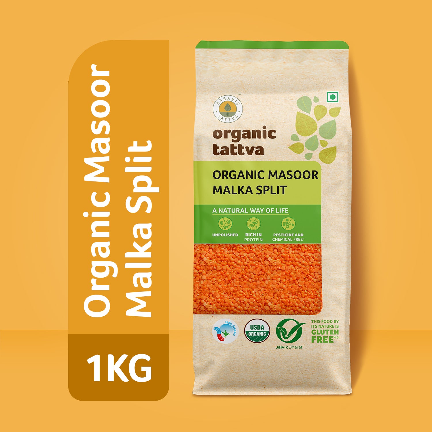 Organic Masoor Malka Split