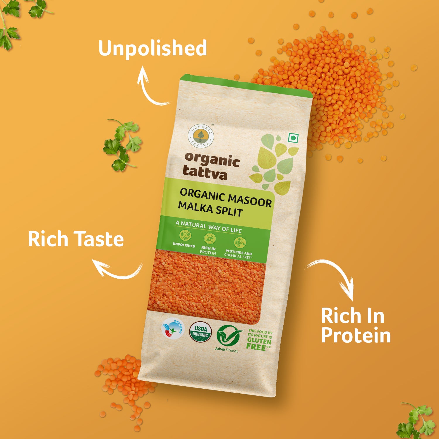 Organic Masoor Malka Split