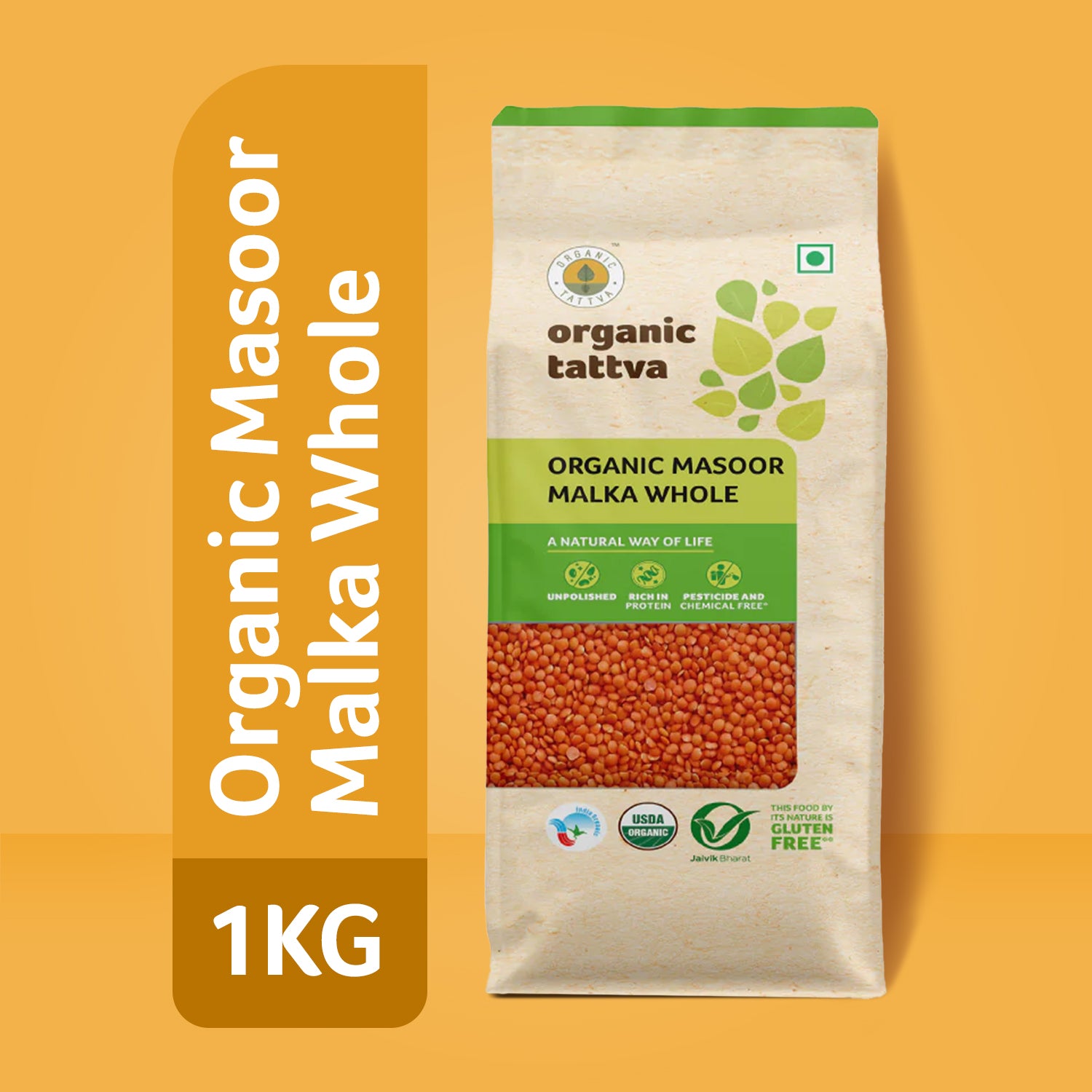 Organic Masoor Malka Whole