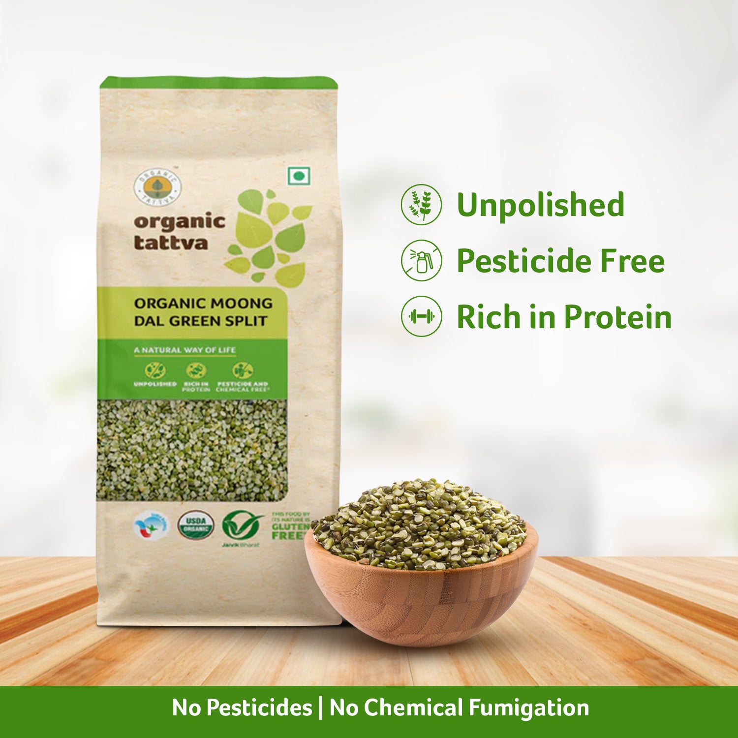 Organic Moong Dal Green Split