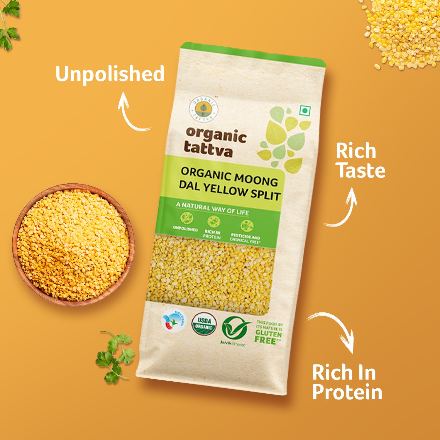 Organic Moong Dal Yellow Split