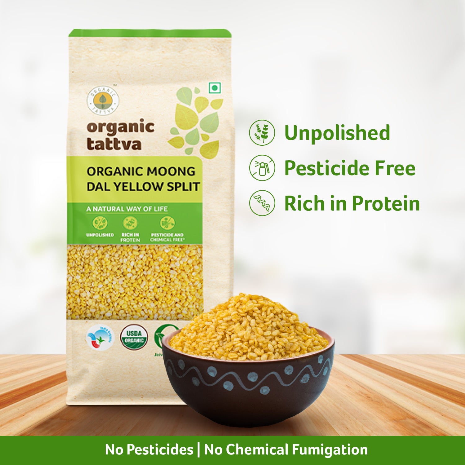 Organic Moong Dal Yellow Split