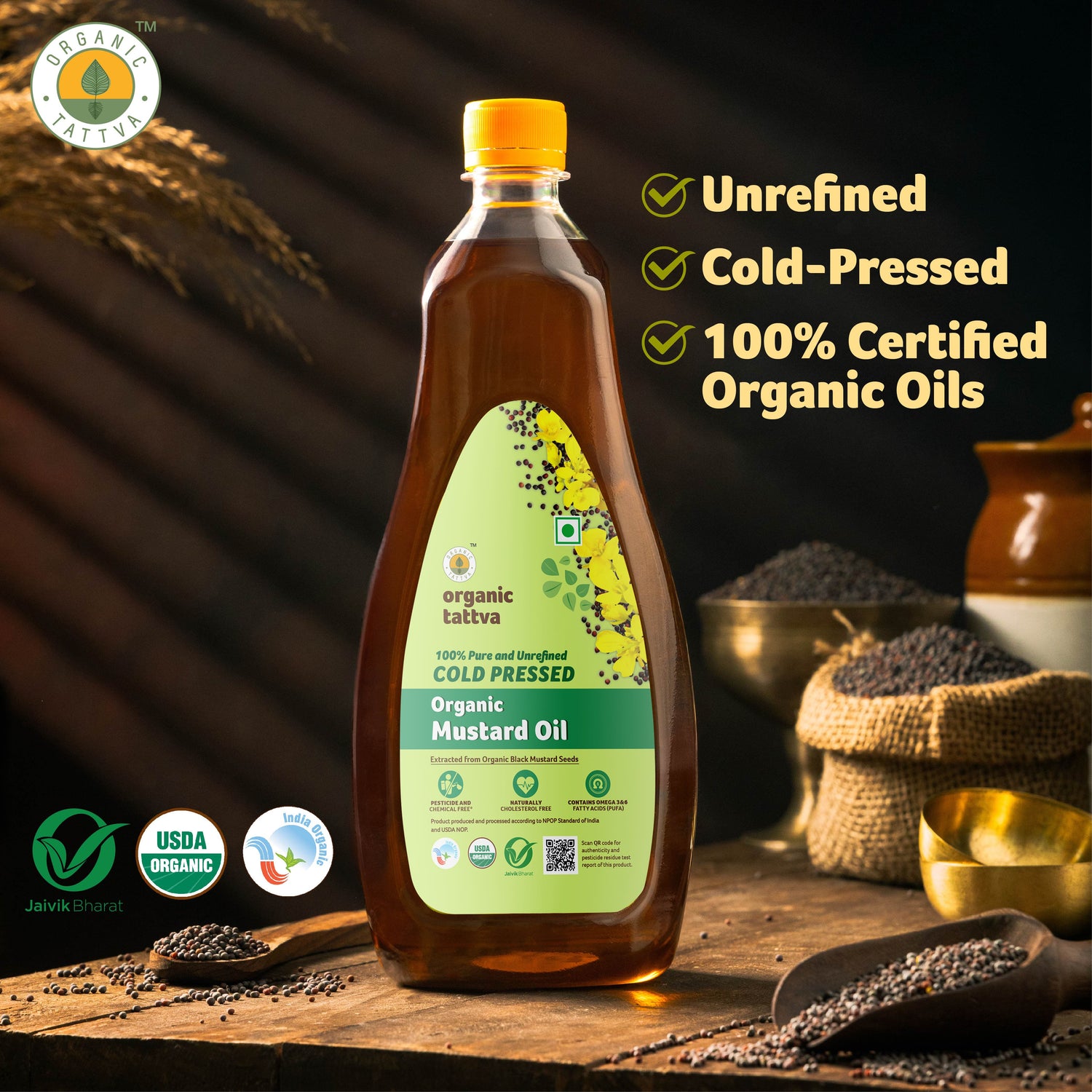 Organic Cold Pressed Mustard Oil