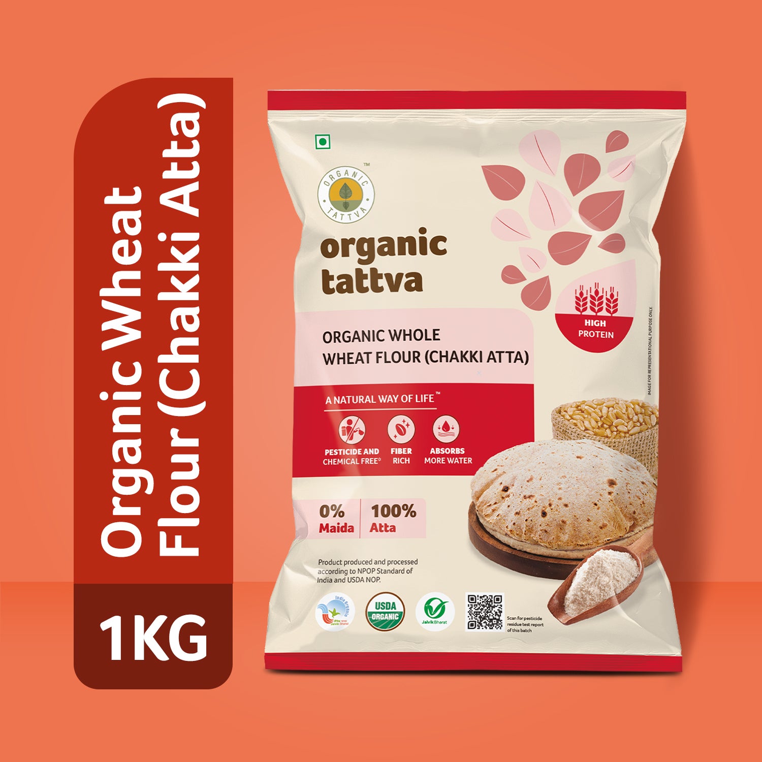 Organic Whole Wheat Flour (Chakki Atta)
