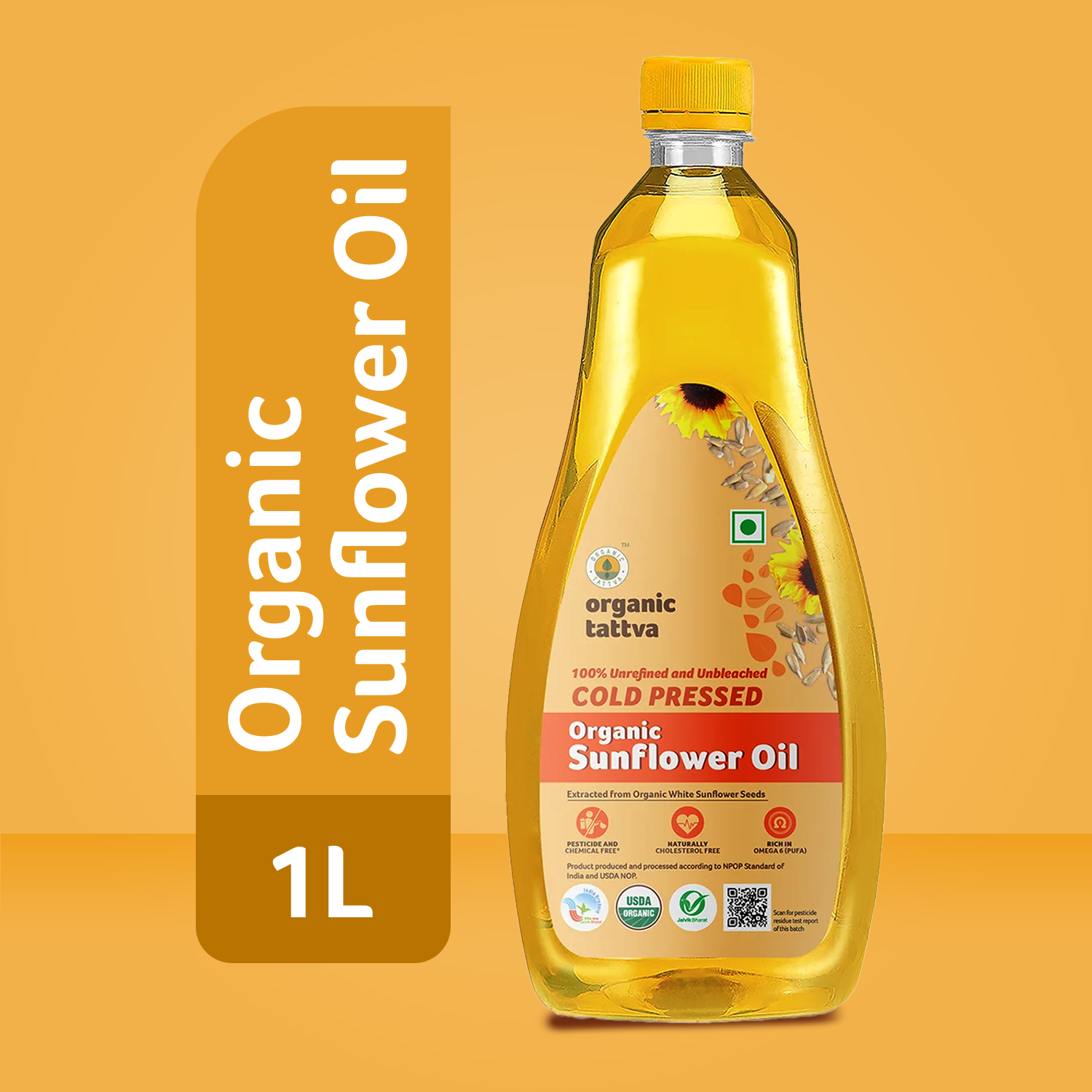 Organic  Cold Pressed Sunflower Oil