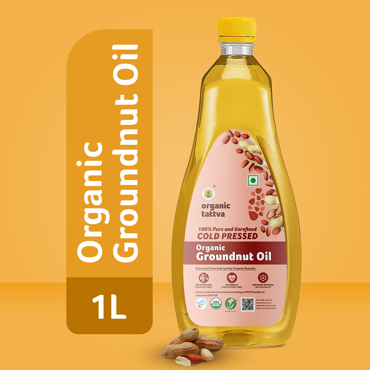 Organic Cold Pressed Groundnut Oil