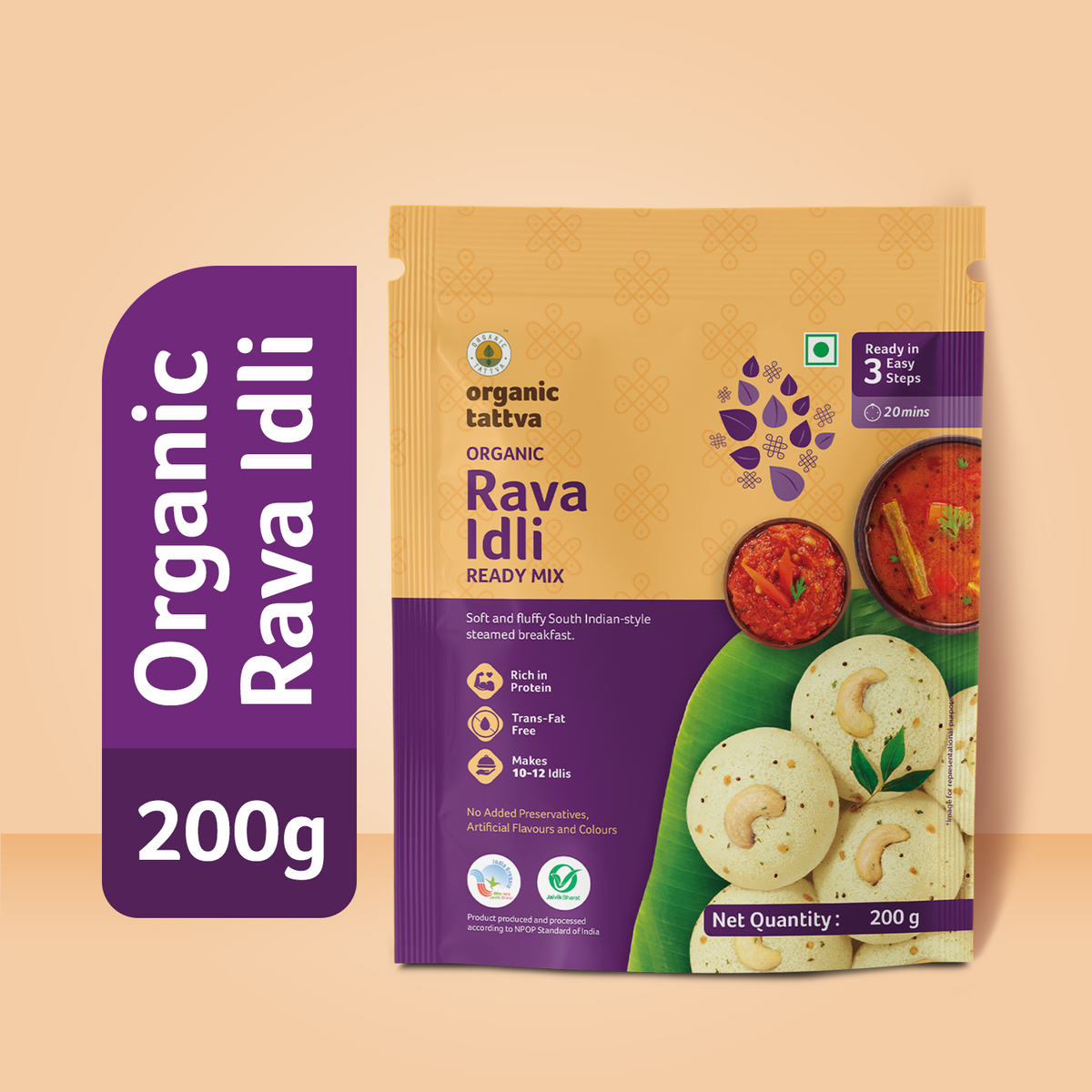 Organic Rava Idli Ready Mix