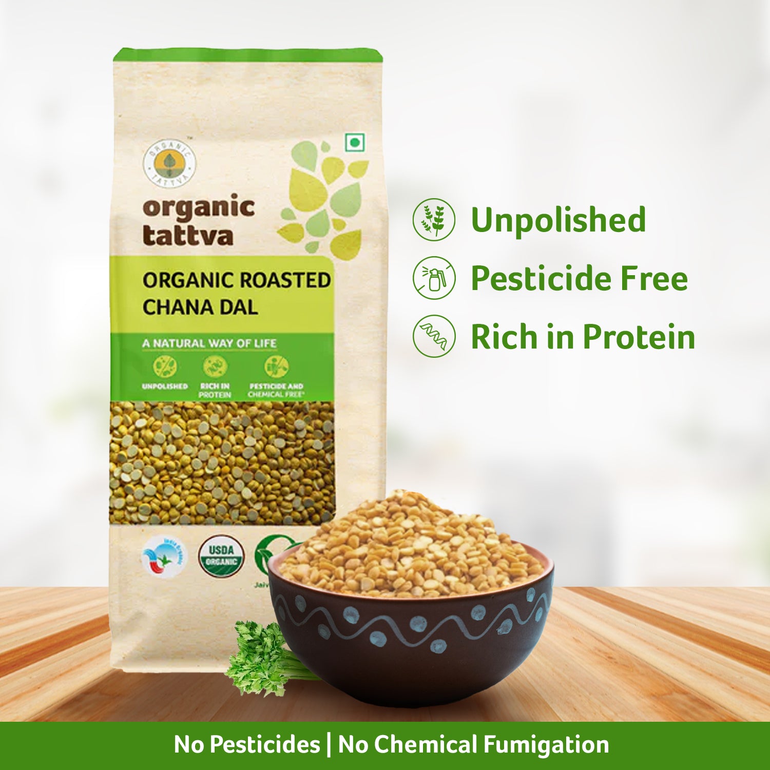 Organic Roasted Chana Dal