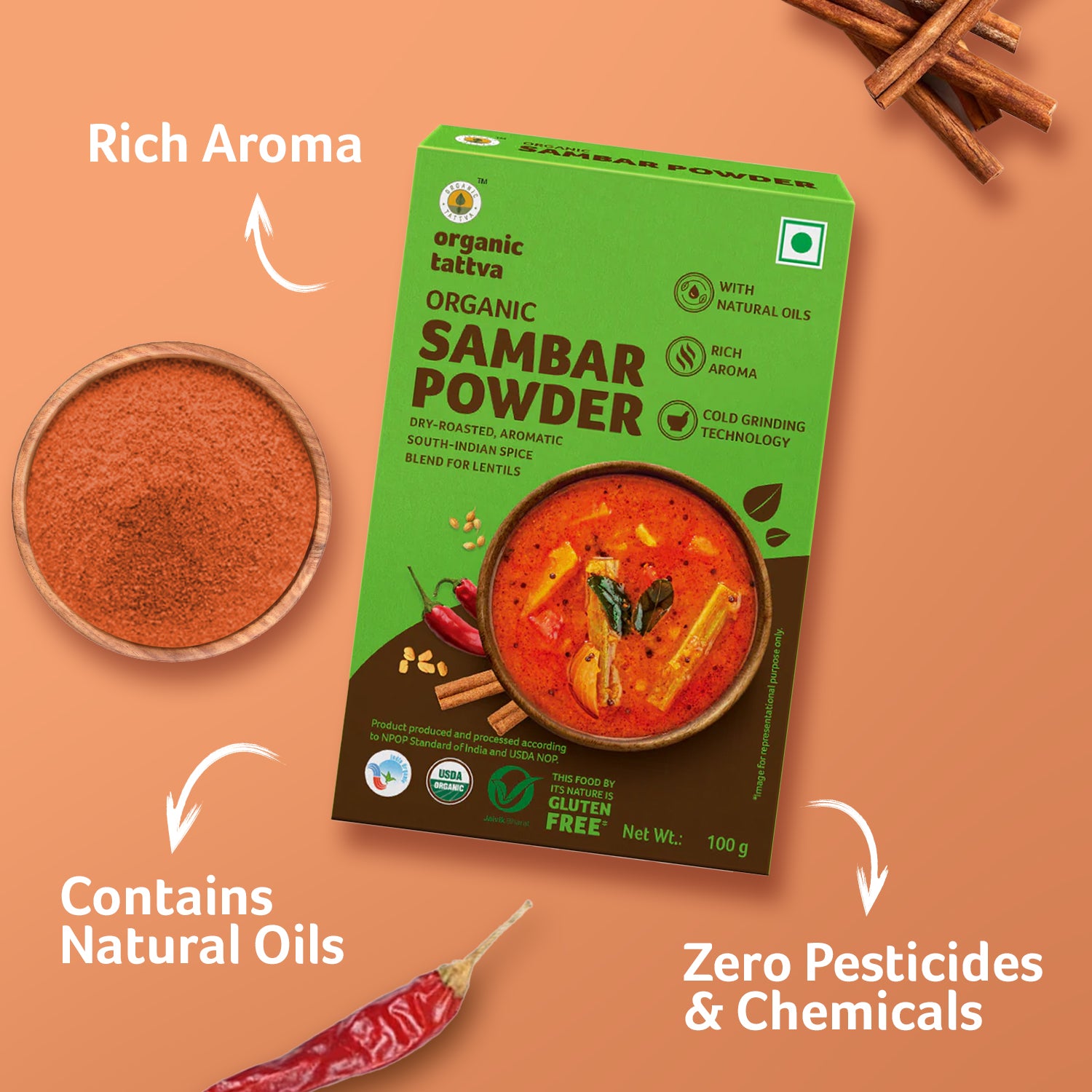 Organic Sambar Powder