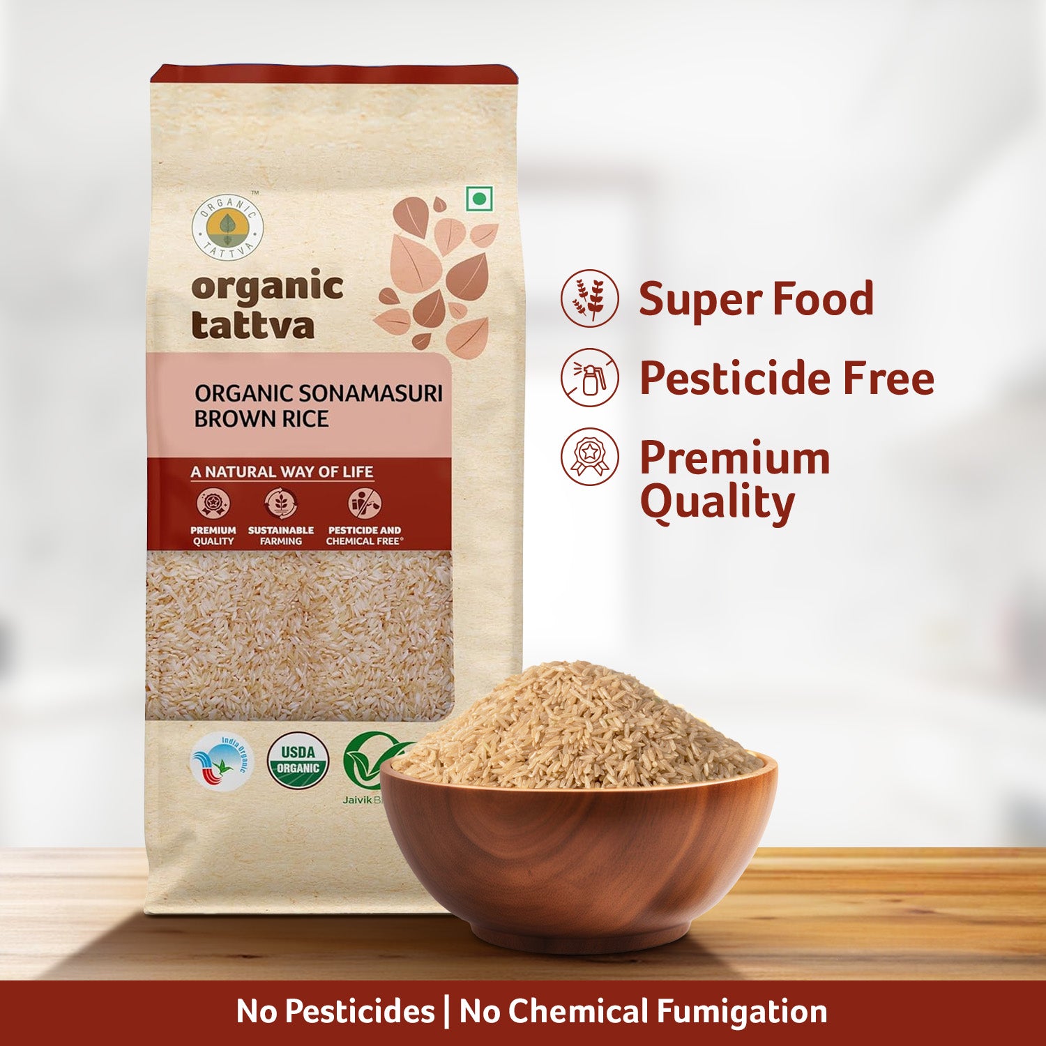 Organic Sonamasuri Brown Rice